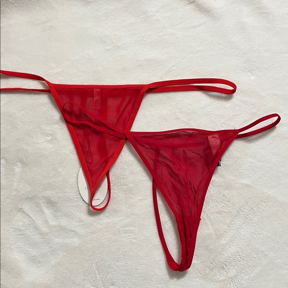 Victoria's Secret Scarlet Sheer Thong and one Avidlove